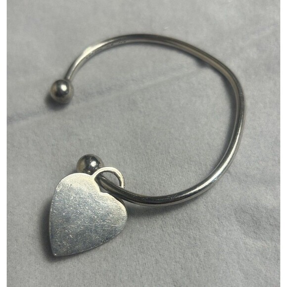 Tiffany & Co Return to Tiffany Heart Tag 925 Silver Bangle 2.5” Medium - Picture 5 of 16